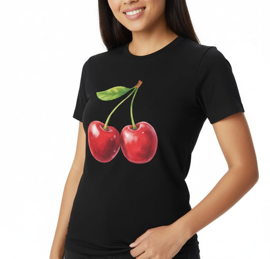 Women’s Slim Fit Cherry SlimFIt Graphic T-Shirt