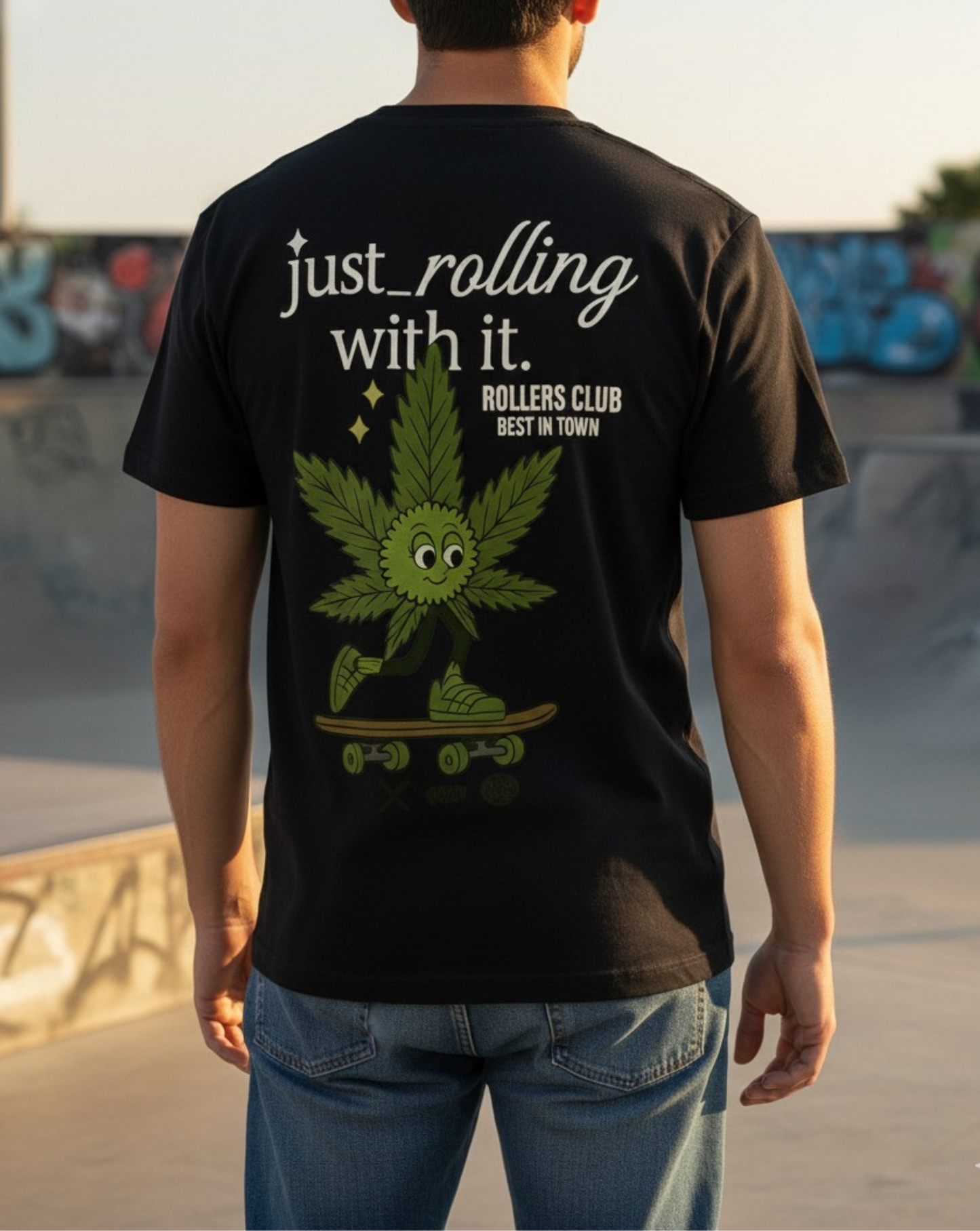Just Rolling With It Slim Fit Graphic T-Shirt for Women