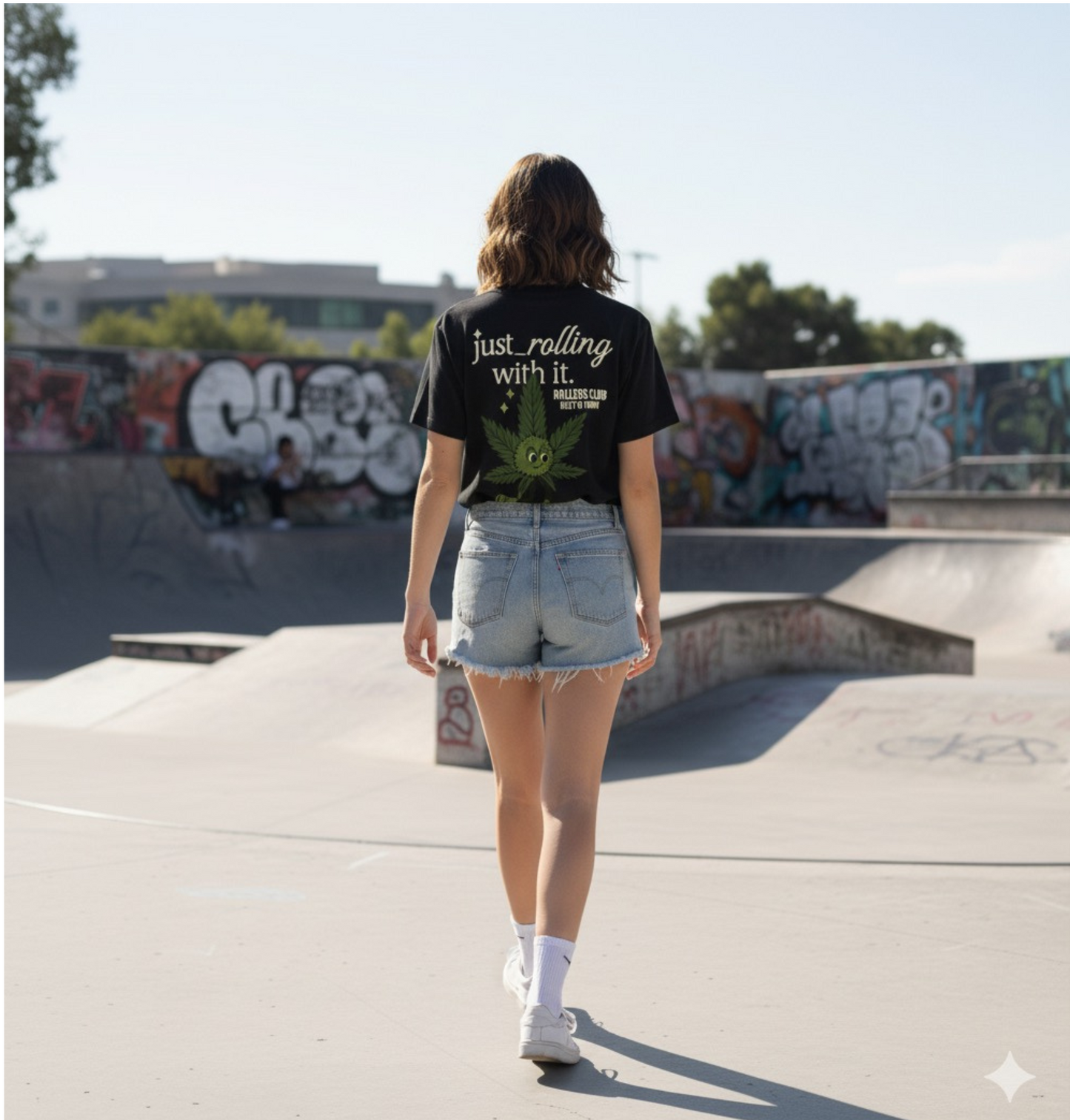 Just Rolling With It Slim Fit Graphic T-Shirt for Women