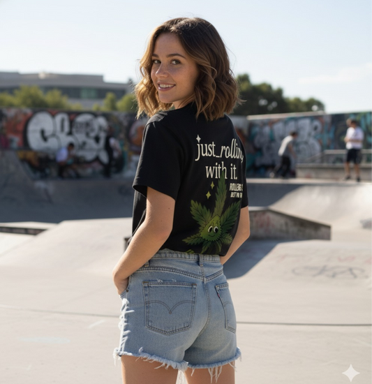 Just Rolling With It Slim Fit Graphic T-Shirt for Women
