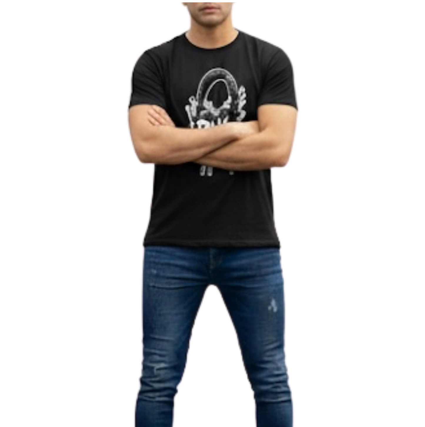 RUN Vibe - Black Slim Fit- Graphic Tee