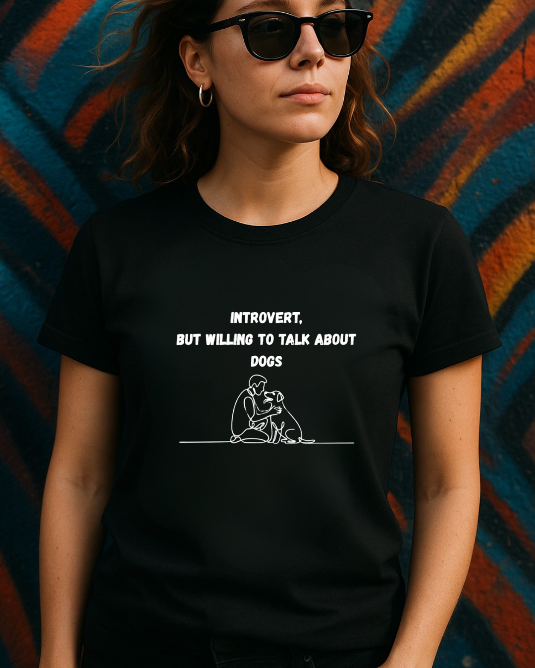 Introvert But Willing to Talk About Dogs – Graphic Unisex T-Shirt | Aura Streetwear