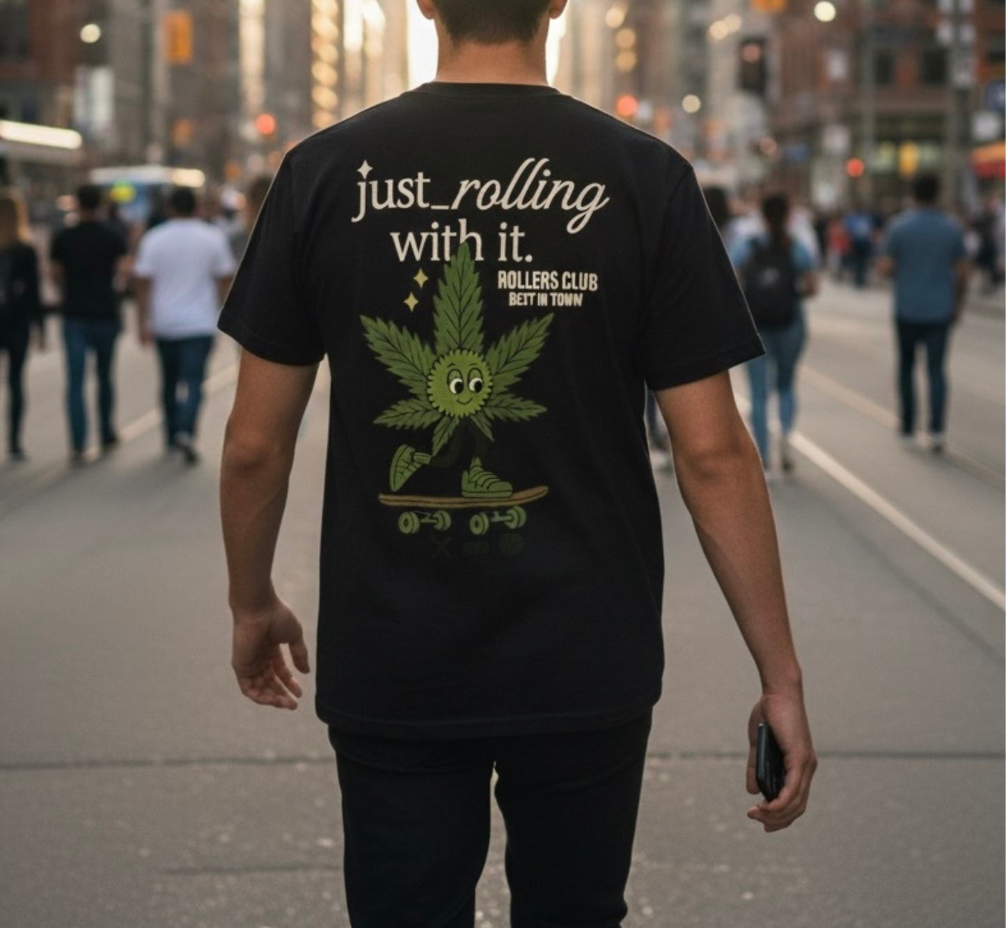 Just Rolling With It Slim Fit Graphic T-Shirt for Women
