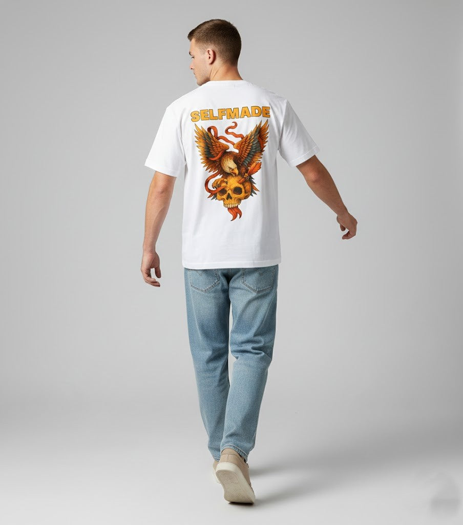 Rise of the Selfmade – White Graphic Tee